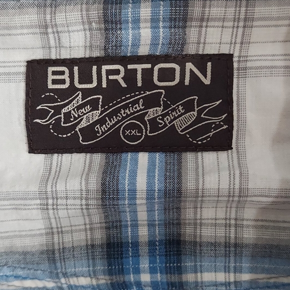 Burton plaid button down shirt w snaps XXL - Picture 6 of 6